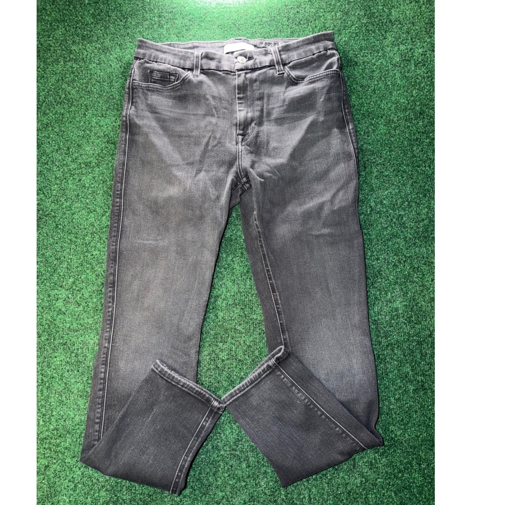 7 For All Mankind b(air) High Waist Ankle Skinny Jeans Grey Size 31